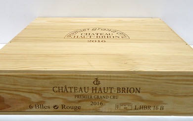 6 bouteilles CHÂTEAU HAUT BRION 2016 1er GC Pessac Léognan