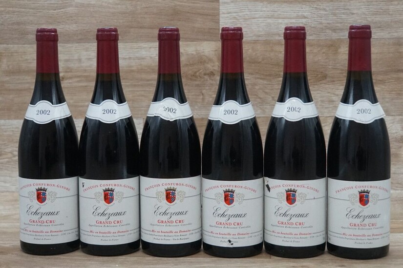 6 bouteilles d' Echezeaux Grand Cru 2002...
