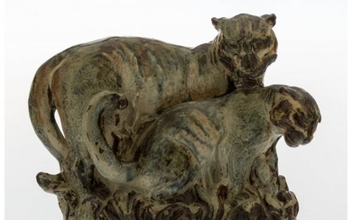 67073: Knud Kyhn (Danish, 1880-1969) Lion Figural Group