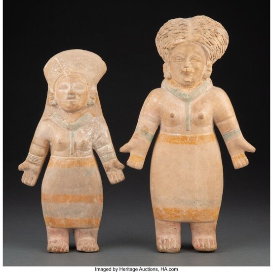 70273: Two Jama Coaque Standing Female Figures Manabi