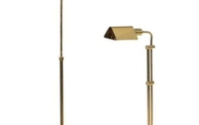 Adjustable Brass Floor Lamps - Pair