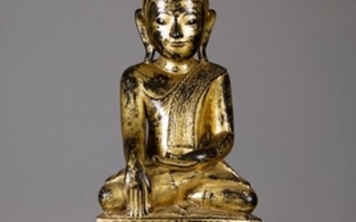 Buddha Birmanie/Myanmar ca 19° siècle Bois…