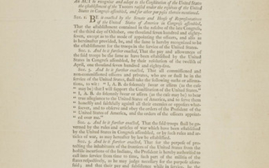 ESTABLISHMENT OF TROOPS, 1789.