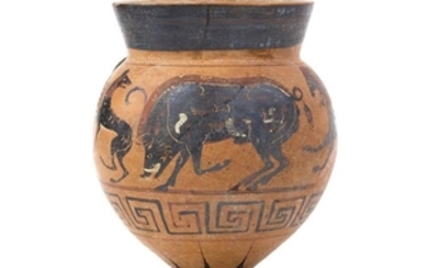 Etruscan Black-Figure Cup With Animals Frieze Pontic Group, ca. 520...