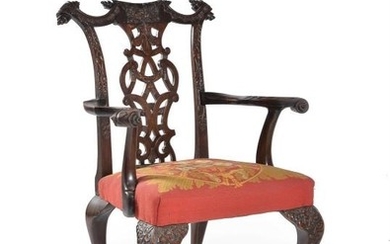 An Irish mahogany armchair