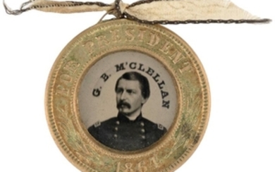 McCLELLAN/PENDELTON 1864 FERROTYPE IN OUTSTANDING
