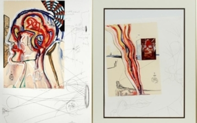 SALVADOR DALI ETCHING, DRYPOINT & COLLAGE