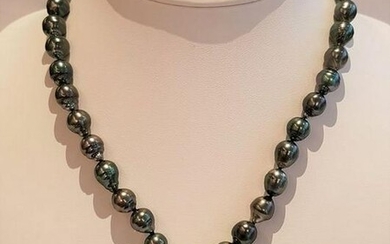 925 Silver - 8.5x11mm Peacock Tahitian pearls