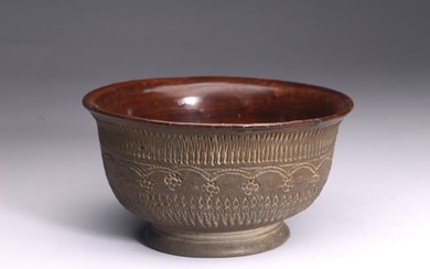 A CHINESE BROWN GLAZED BOWL