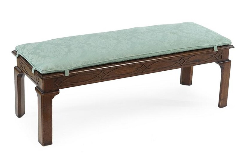 A Chippendale Style Mahogany Bench.