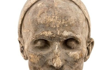 A Continental Molded Plaster Death Mask