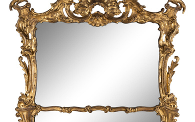 A George II Giltwood Overmantel Mirror