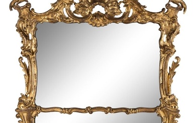 A George II Giltwood Overmantel Mirror