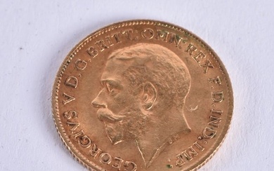 A Gold Half Sovereign dated 1912. 1.89cm diameter, weight 3.98g