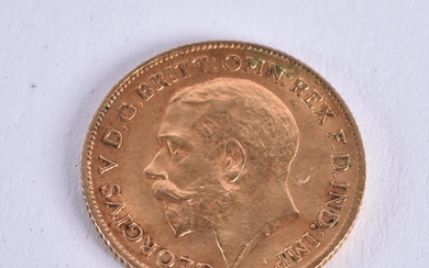 A Gold Half Sovereign dated 1912. 1.89cm diameter, weight 3...