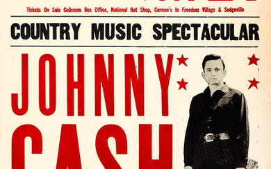 A Johnny Cash Charlotte Coliseum Concert Poster