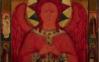 A LARGE ICON SHOWING CHRIST 'THE BLESSED SILENCE'