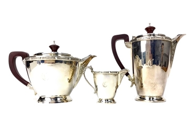 A SILVER TEA AND COFFEE SERVICE
