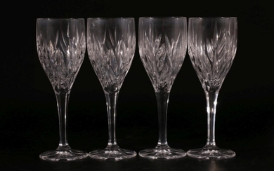 A Set of Four Dan Samuels Lead Crystal Wine Glasses
