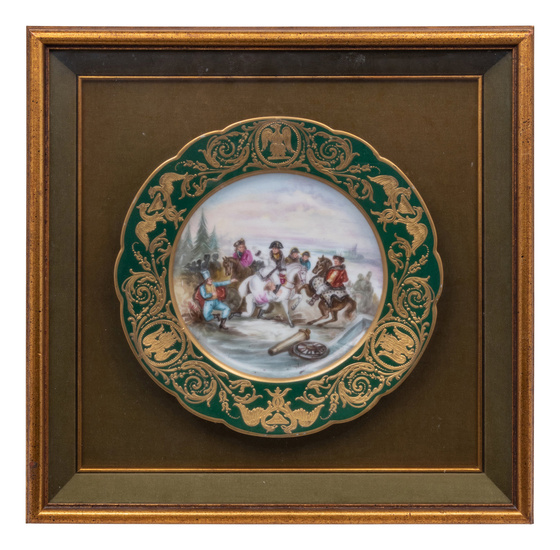 A Sèvres Style Porcelain Cabinet Plate