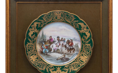 A Sèvres Style Porcelain Cabinet Plate