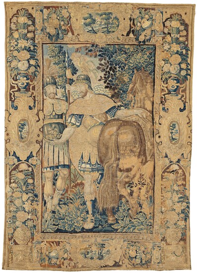 A TAPESTRY, tapestry weave, probably "Godfrey of Bouillon", ca 331 x 234,5-237 cm, Flanders 17th century.
