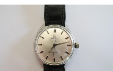 A Tissot Seastar Gents wristwatch on a leather strap, workin...