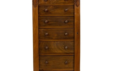 A Victorian walnut "Wellington" chest 19th century