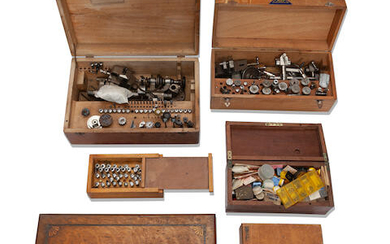 A collection of watchmaker's tools and accessories (AF)