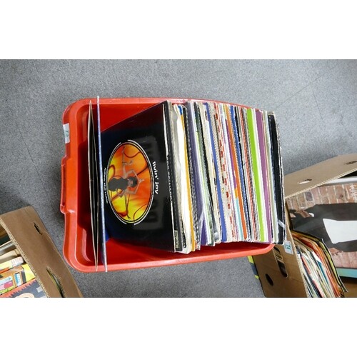 A large collection of 80's & 90's Dance, Garage & Pop Lp's &...