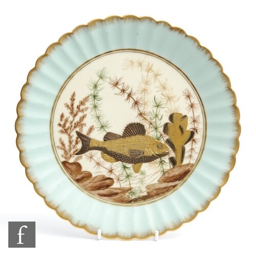 A late 19th to early 20th Century Bodley cabinet plate decor...