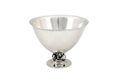 A mid-20th century Danish sterling silver footed bowl, Copenhagen post-1945 designed by Gundorph Alb
