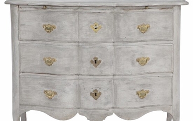 SOLD. A painted Swedish late Baroque chest of drawers. Mid 18th century. H. 84 cm. W. 105. D. 60 cm. – Bruun Rasmussen Auctioneers of Fine Art