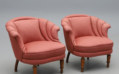 A pair of 19th century neo-rococo armchairs.