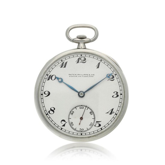 A platinum open faced watch, Circa 1920, Patek Philippe