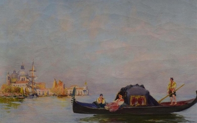 ALLEGRE Raymond "Venise" huile sur toile signée en...