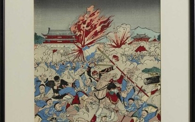 AN EARLY 20TH CENTURY JAPANESE WOODBLOCK PRINT