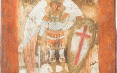 AN ICON SHOWING THE ARCHANGEL MICHAEL Recent Oil on