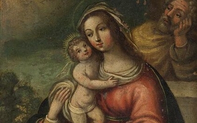 ANONYMOUS S. XIX / . "Holy family"