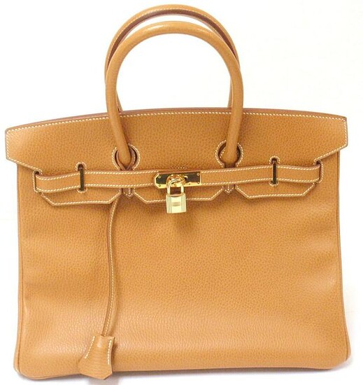 AUTHENTIC GREAT CONDITION HERMES 35CM NATURAL ARDENNES