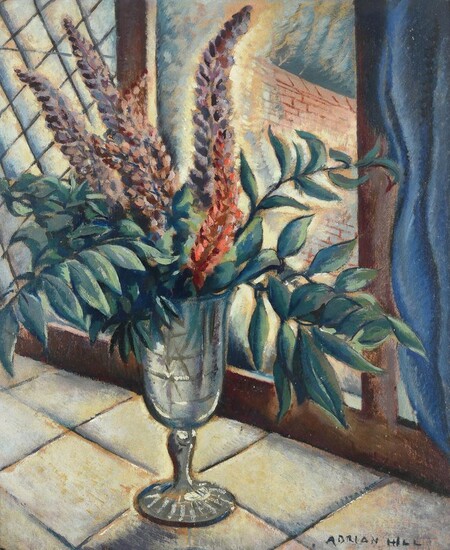 λ Adrian Keith Graham Hill (British 1897-1977), Still life of flowers in a glass vase