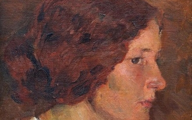 Alice Marian Ellen Bale (1875 - 1955) - Profile of a Woman 25 x 20 cm