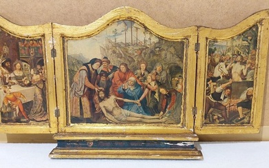 Icon - After Quentin Matsys - Joiners' Guild Altarpiece - Gilt, Wood