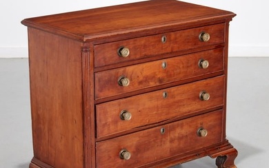 American Chippendale cherrywood chest of drawers
