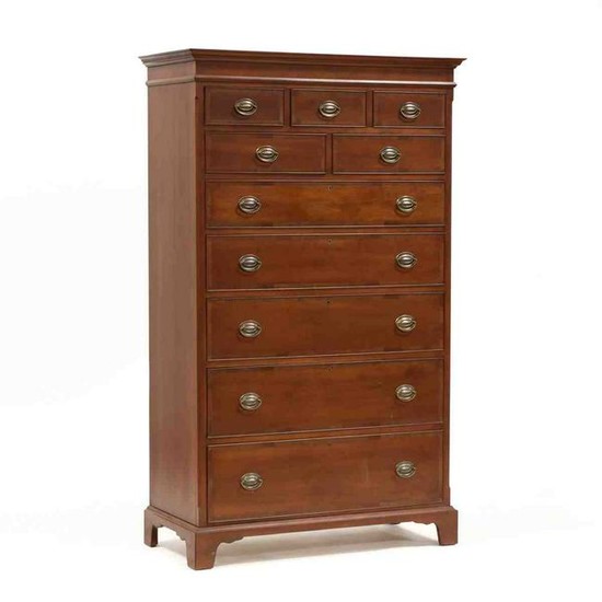 American Federal Style Tall Chest of Drawers, W Vincent