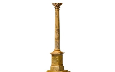 An Italian giallo antico model of the column of Phocas, 19th century