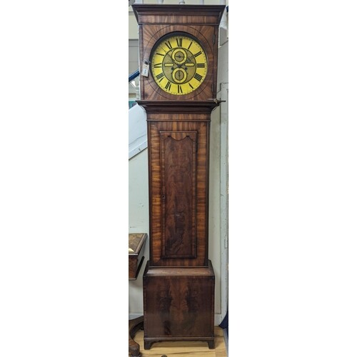 An early 19th century Scottish mahogany longcase clock, sign...