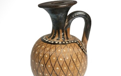 Ancient Greek Terracotta Pottery Net Lekythos