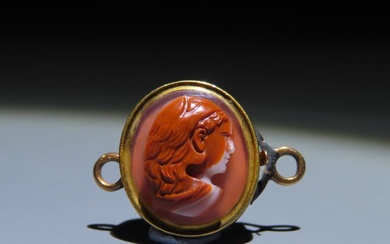 Ancient Roman Agate stone Cameo. 1st century AD. 1.1 cm height.