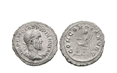 Ancient Roman Imperial Coins - Pupienus - Concordia AR Denarius